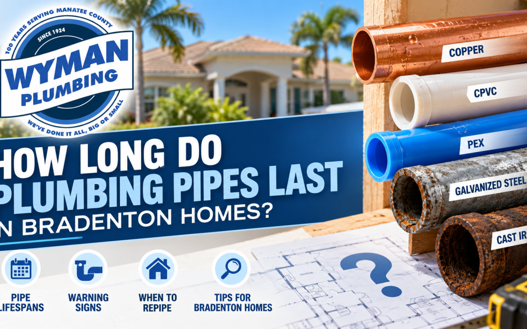 Plumbing Pipes Lifespan infograph